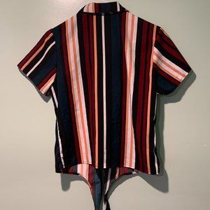 stripped cropped blouse